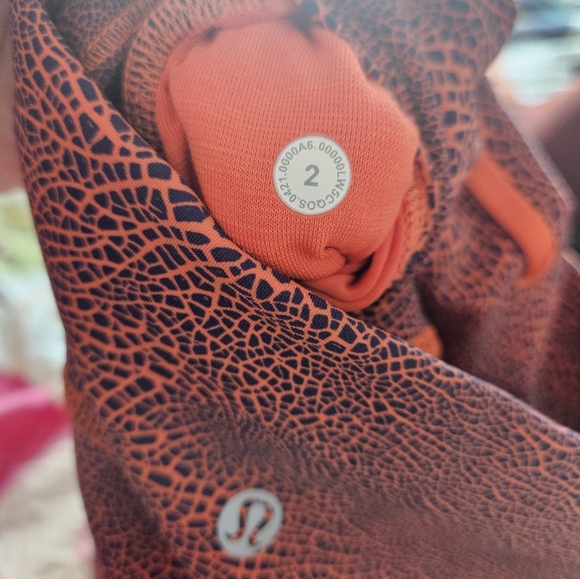 NWT Lululemon Wunder Train HR Tight 25" Size 2 Crackle Glaze Vintage Orange - Picture 15 of 15